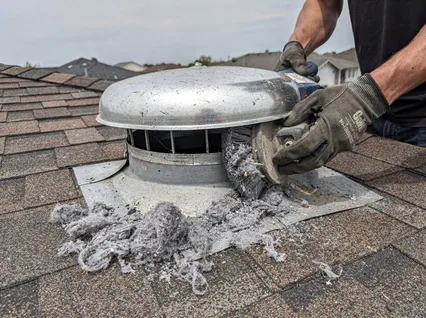 Cleaning Dryer Vent On Roof in Avon