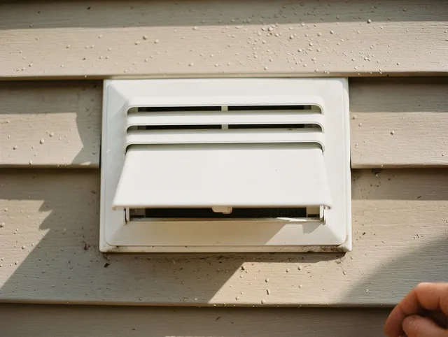Avon Dryer Vent Cleaning technician performing professional exhaust vent cleaning at a residential property in Avon